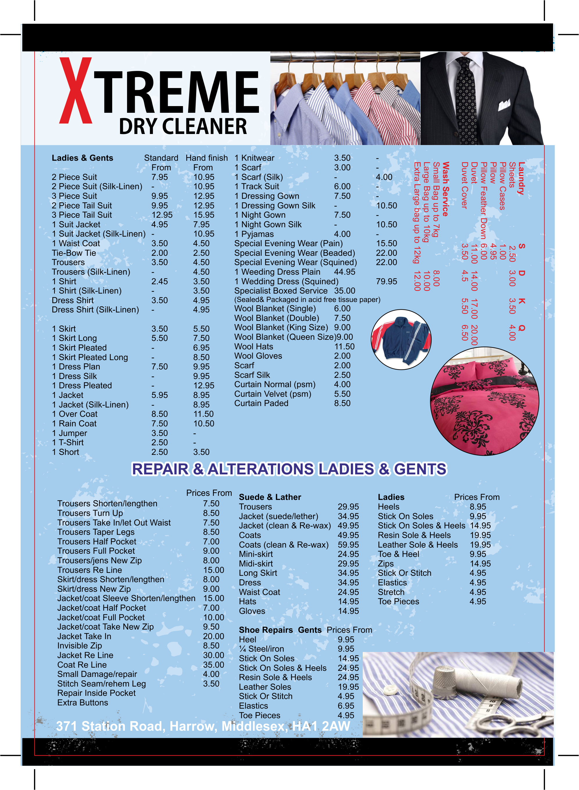 Dry Cleaning Alteration Prices Xtreme Dry Cleaners
